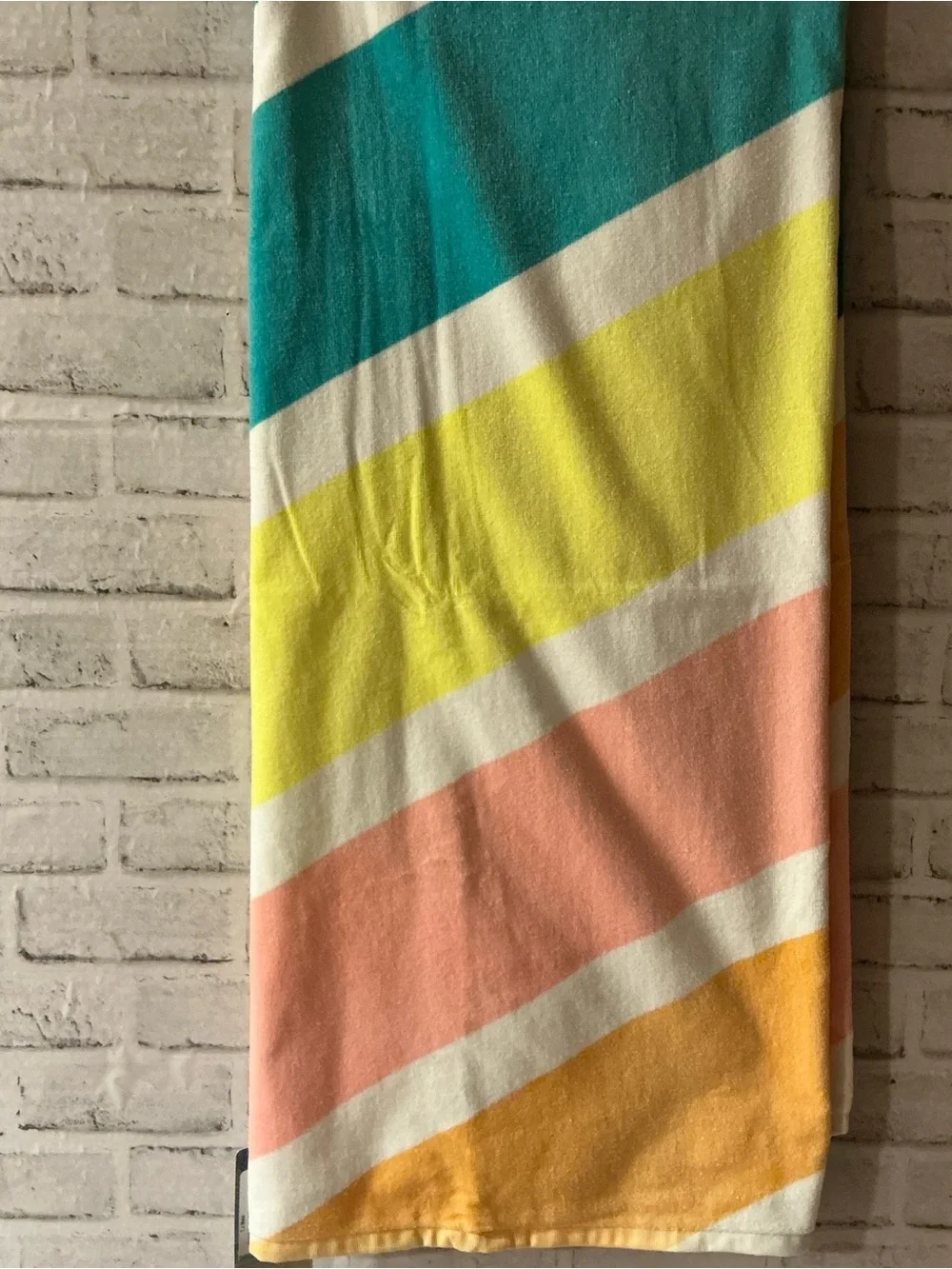 Mods At Home Amalfi Striped Velour Beach Towel-32”W x 65”L